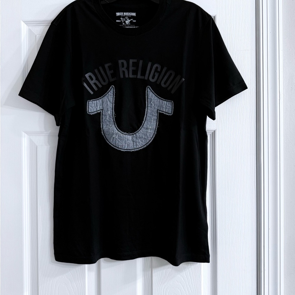 True Religion Black Short Sleeve Tee